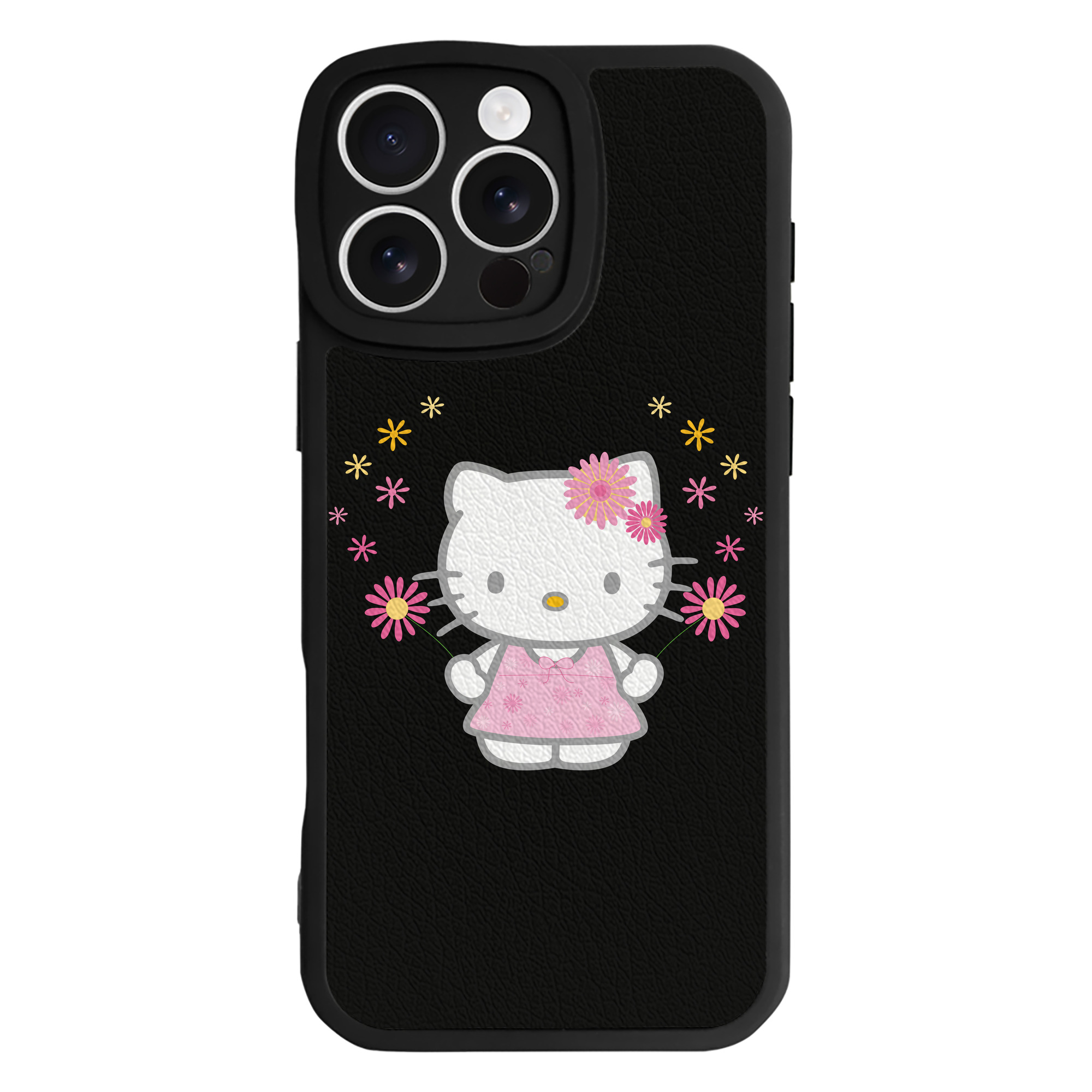 （画像用） Hello Kitty ハローキティ 【iPhone 16シリーズ対応】シリコンスマホケース（レザー調） 材質：シリコン